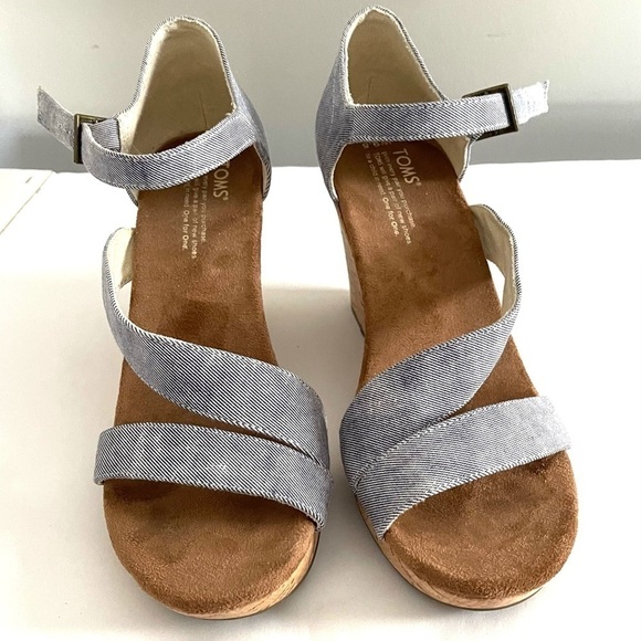 Clarissa slate blue wedge heel - Picture 12 of 15